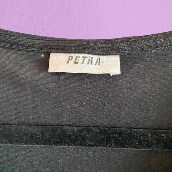 Vintage 90’s little black mini dress lace hem - Picture 7 of 11